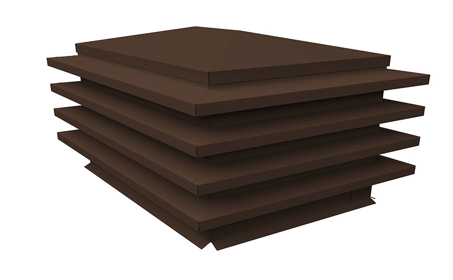 Дымник на трубу Grand Line елка 500*500 мм 0,5 Satin с пленкой RAL 8017 шоколад