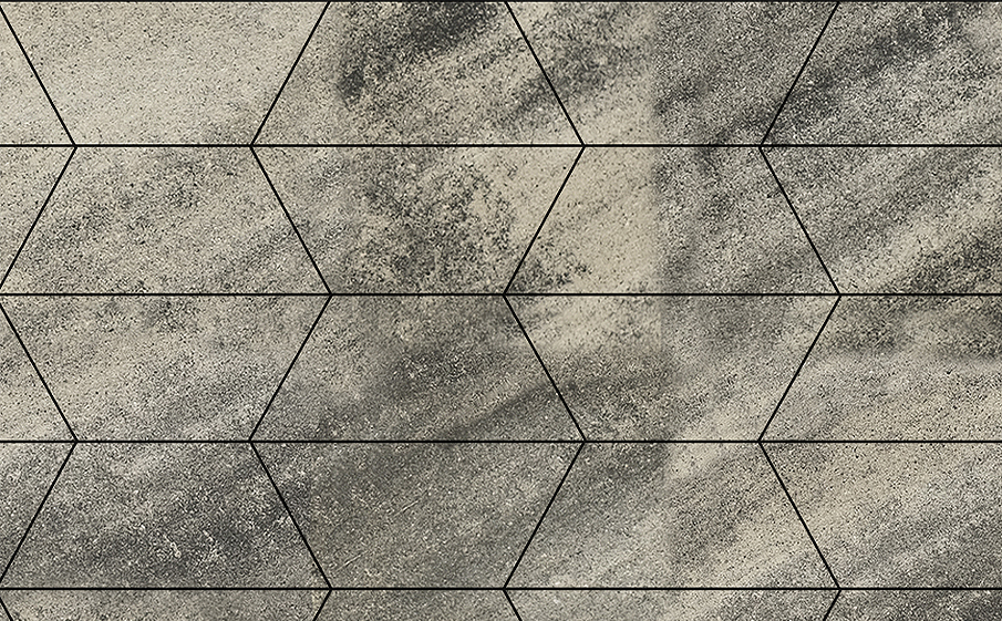 Плитка тротуарная Трапеция Б.1.Т.6 листопад гранит антрацит, 400*200*200*200*60 мм