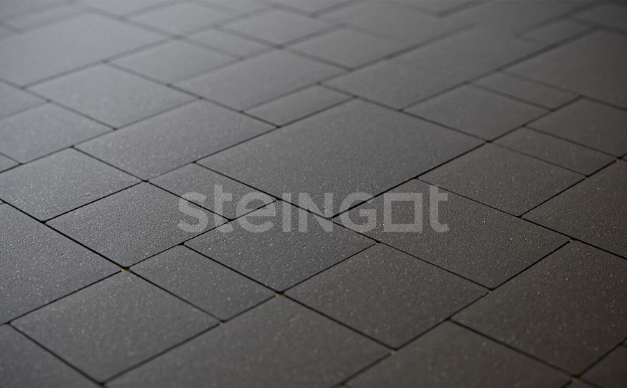 Плитка тротуарная Steingot Моноцвет, Бавария, черный, толщина 60 мм