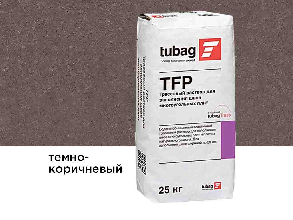 Трассовый раствор для заполнения швов многоугольных плит tubag TFP темно-коричневый, 25 кг