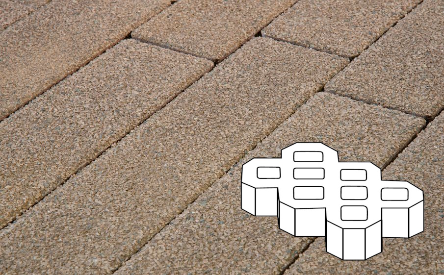 Плитка тротуарная Готика Premium Gold, Экопарковка Б.6.ГР.10, №5, 600*400*100 мм