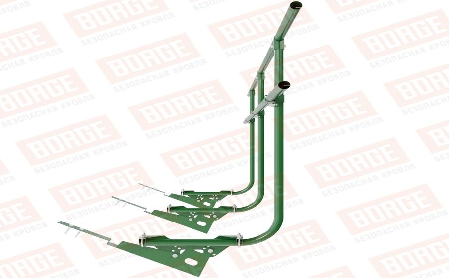 Кровельное ограждение Borge для черепичной кровли оцинкованное RAL 6002, 300*120 см