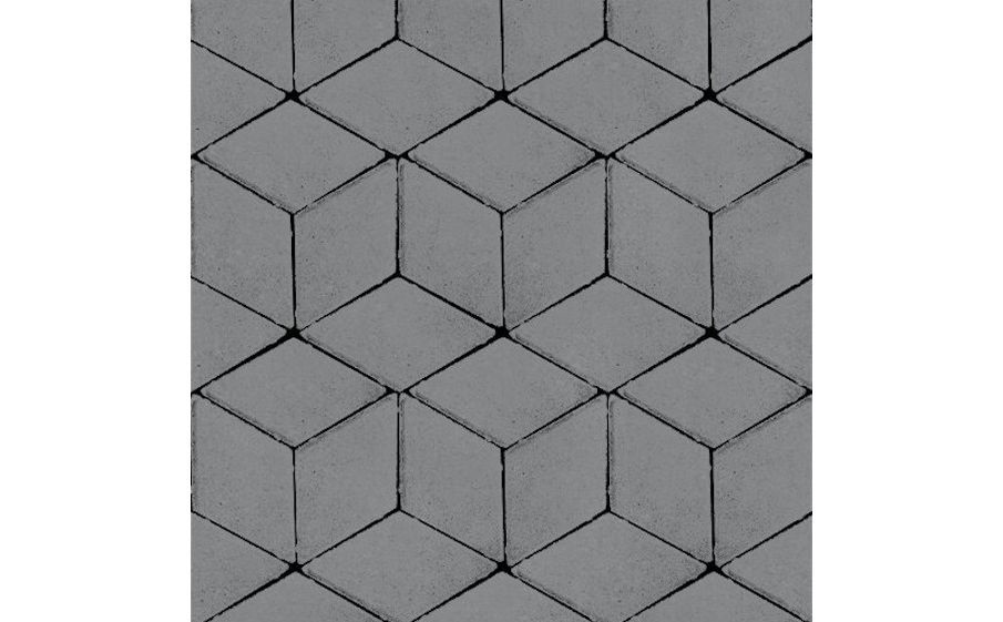 Плитка тротуарная SteinRus Полярная звезда Б.5.Ф.8 гладкая, серый, 200*200*80 мм