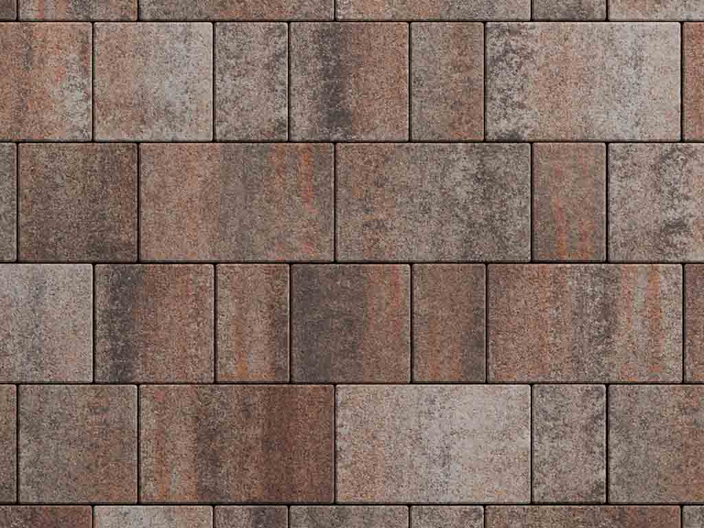 Плитка тротуарная Старый город Б.1.Фсм.6 листопад гладкий клен, комплект 3 шт, толщина 60 мм