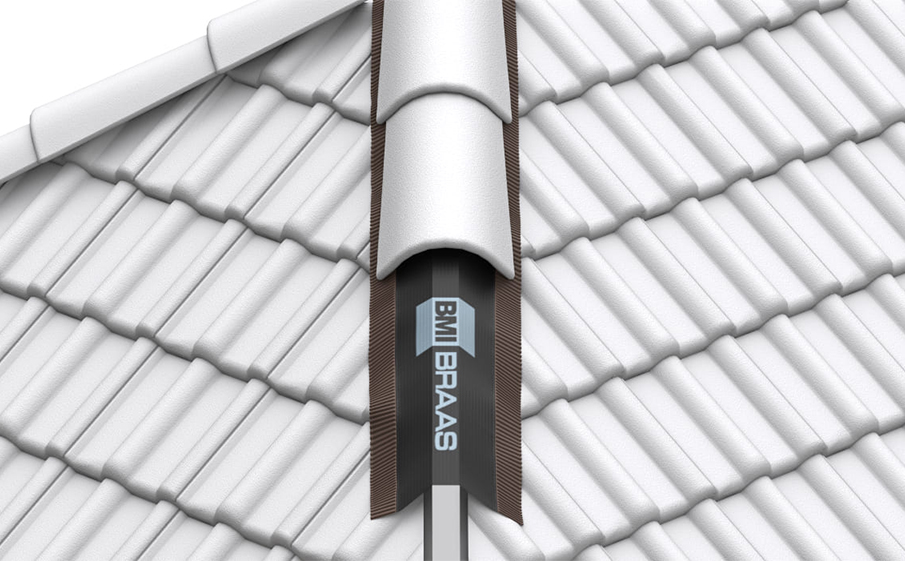 Аэроэлемент конька/хребта BRAAS, 310*5000 мм, коричневый