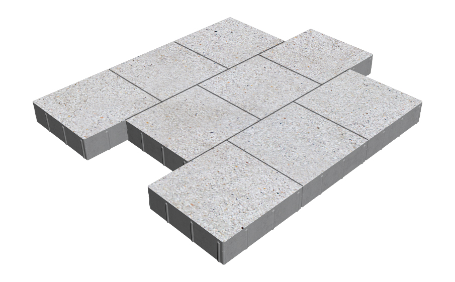 Плитка тротуарная SteinRus Валенсия Б.3.К.8, Эльтон, Backwash, 300*300*80 мм