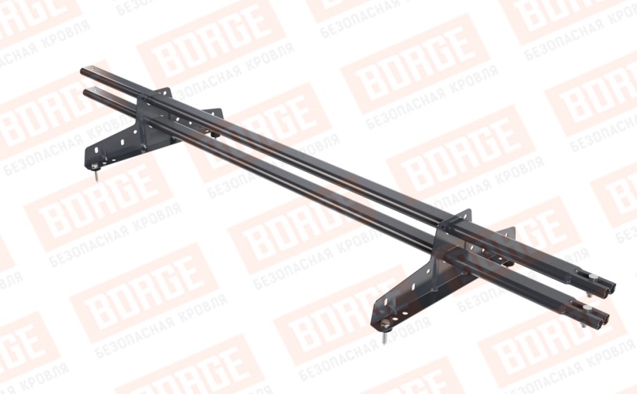 Снегозадержатель трубчатый Borge для кровли из металлочерепицы, профнастила, материалов на основе битума оцинкованный RAL 7024 matt, 1,5 м