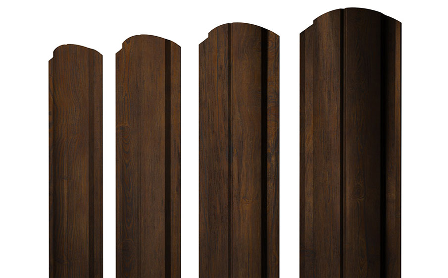 Штакетник Полукруглый Slim Print Elite Chestnut Wood