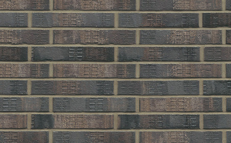 Кирпич клинкерный Muhr 15 F Schwarz-bunt Edelglanz bes. Fuss., 240*90*40 мм