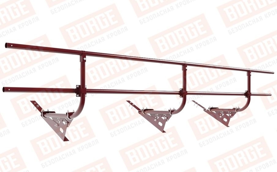 Кровельное ограждение Borge для черепичной кровли оцинкованное RAL 3005, 300*60 см