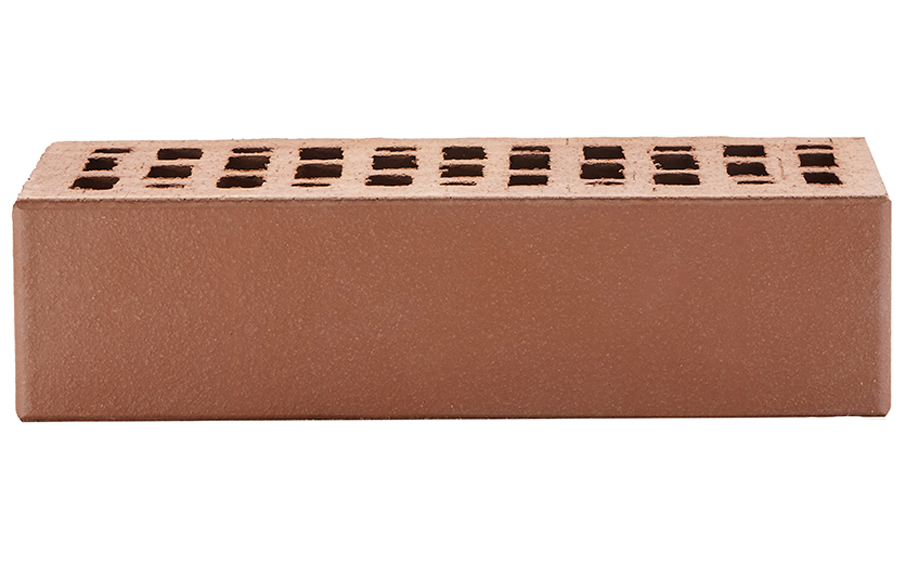 Кирпич облицовочный ЛСР коричневый, гладкий, утолщенные стенки, 250*120*65 мм