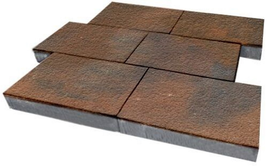 Плитка тротуарная SteinRus Парк Плейс Б.3.П.8, Old-age, ColorMix Штайнрус, 600*300*80 мм