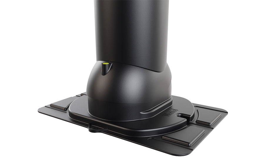 Роторная вентиляция Viotto с универсальным проходным элементом d=125 мм утепленная, RAL 9005 черный