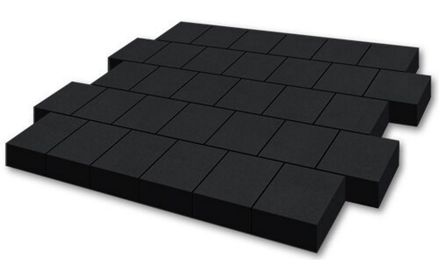 Плитка тротуарная SteinRus Valencia Б.3.К.8 гладкая, черный, 300*300*80 мм