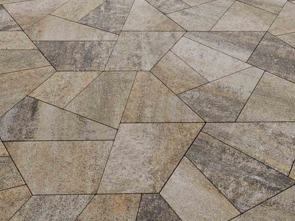 Плитка тротуарная Оригами Б.4.Фсм.8 искусственный камень базальт, комплект 6 шт, толщина 80 мм