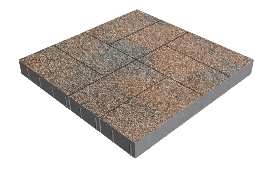 Плитка тротуарная SteinRus Грас Б.4.П.8, Antico, Штайнрус, 400*200*80 мм