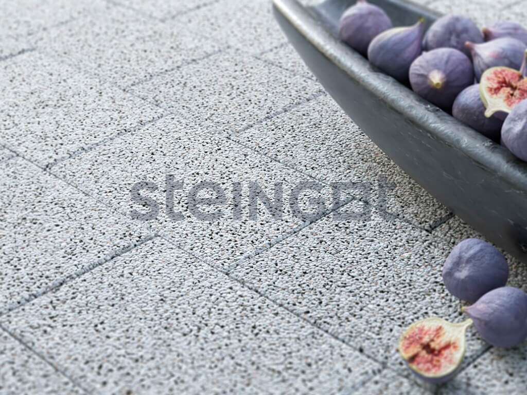 Плитка тротуарная Steingot Премиум, Новый город, Белый (Bianco Nero), комплект 3 шт, толщина 40 мм