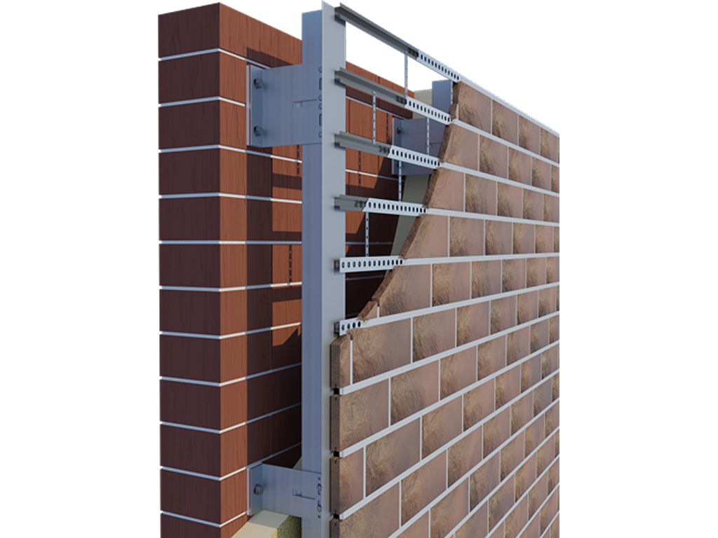 Подсистема НФС KAFT для бетонной и клинкерной плитки под затирку, крепление скрытым способом