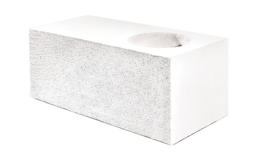 Газобетонный O-блок ISTKULT D500, 1 отверстие D 160 мм, 250*250*500 мм