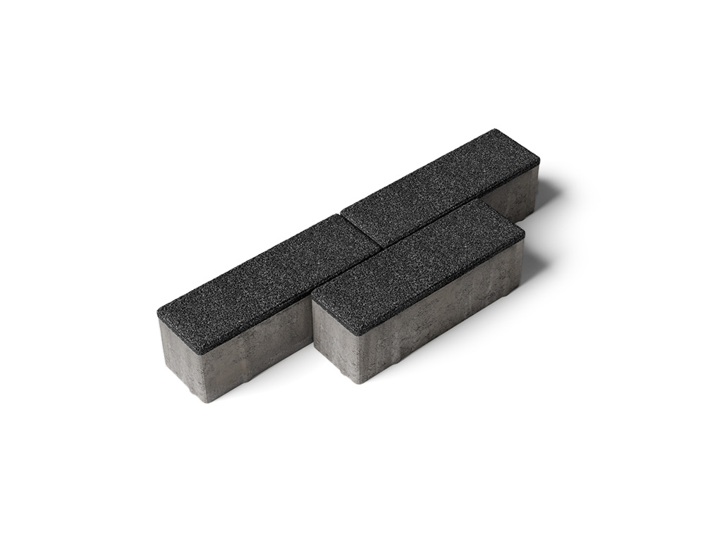 Плитка тротуарная Паркет Б.4.П.6 стоунмикс черный, 180*60*60 мм