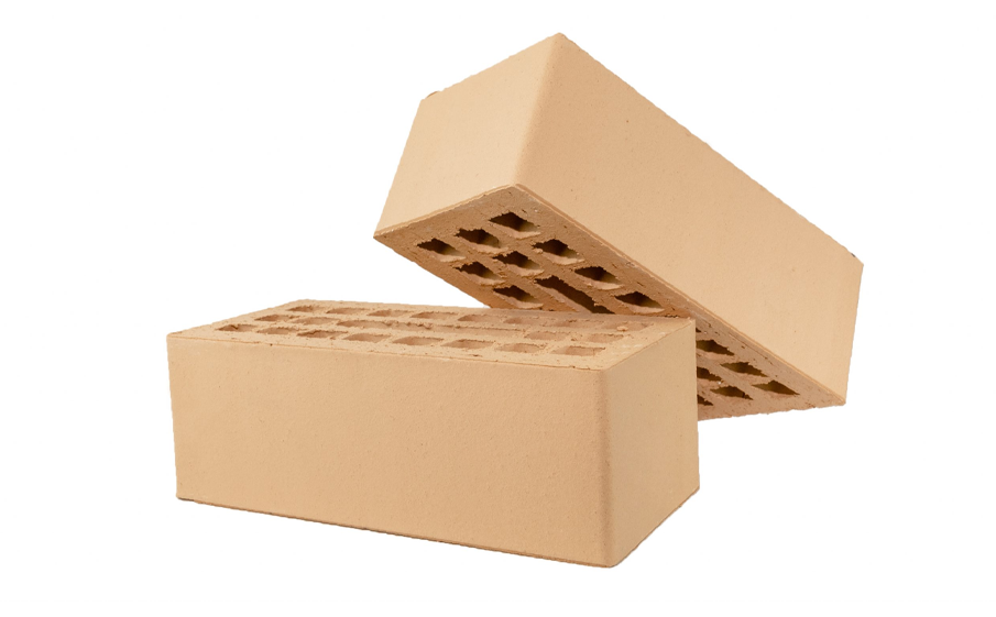 Кирпич облицовочный Губский КЗ, гладкий, пшеничный, 250*120*88 мм