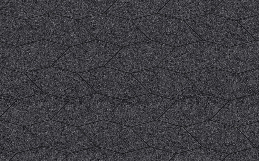 Плитка тротуарная Скошенный шестиугольник Б.1.ШГ.6, стоунмикс черный, 100*100*100*60 мм