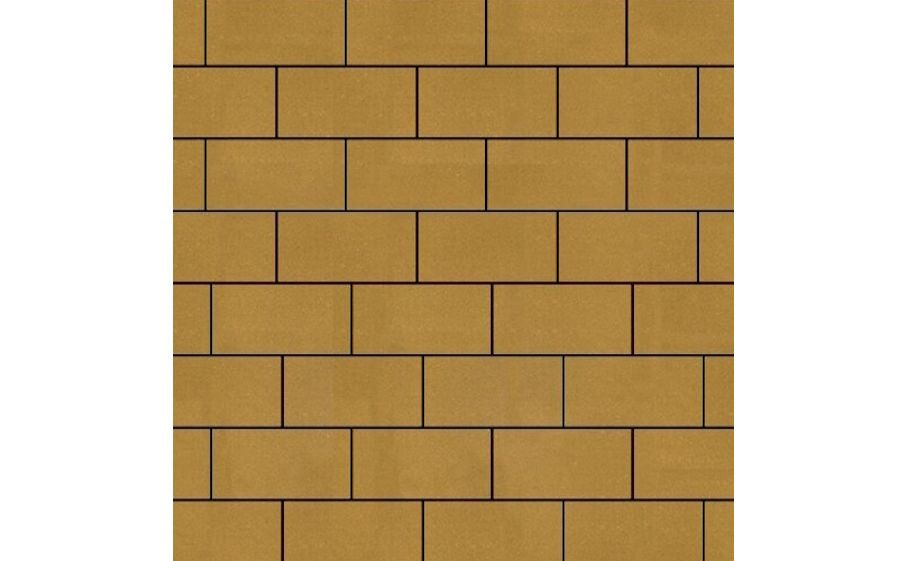 Плитка тротуарная SteinRus Прямоугольник А.6.П.4 гладкая, желтый, 200*100*40 мм