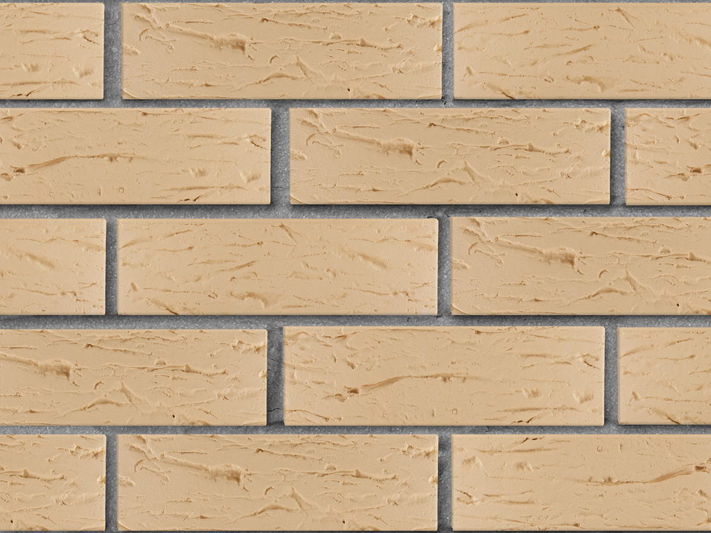 Кирпич облицовочный пустотелый ЛСР, бежевый, рустик, 250*120*65 мм