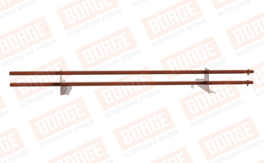 Снегозадержатель трубчатый Borge для черепичной кровли оцинкованный RAL 8004, 1,5 м