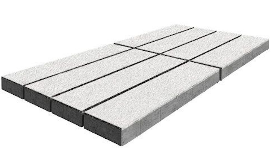 Плитка тротуарная SteinRus Гранада Б.7.П.8, Old-age, белый, 600*200*80 мм