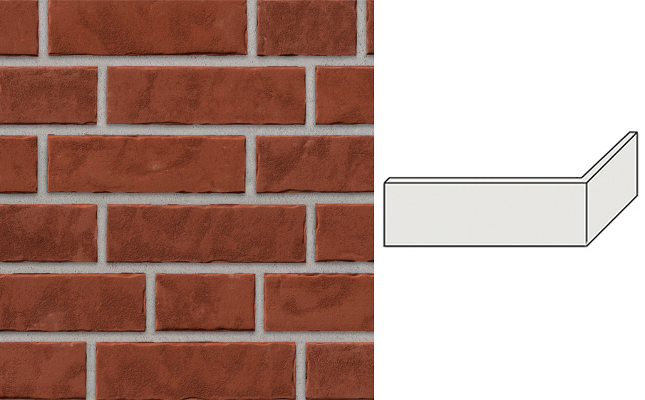 Клинкерная плитка угловая Stroeher Zeitlos, 356 erdfeuer, 240*115*52*14 мм