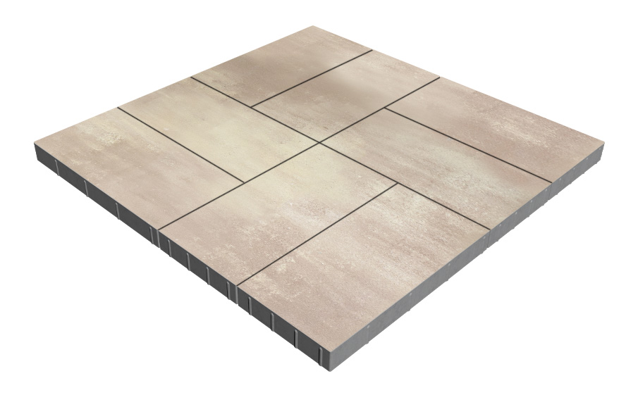 Плитка тротуарная SteinRus Парк Плейс Б.3.П.6, гладкая, Оливин, 600*300*60 мм