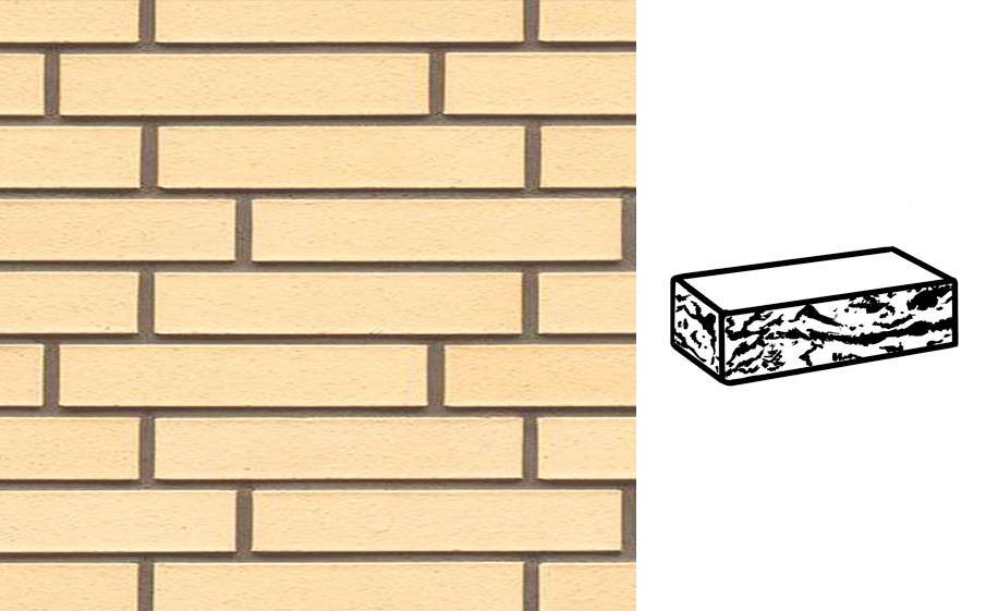 Кирпич клинкерный Muhr 35 Creme nuanciert готик, 290*90*52 мм