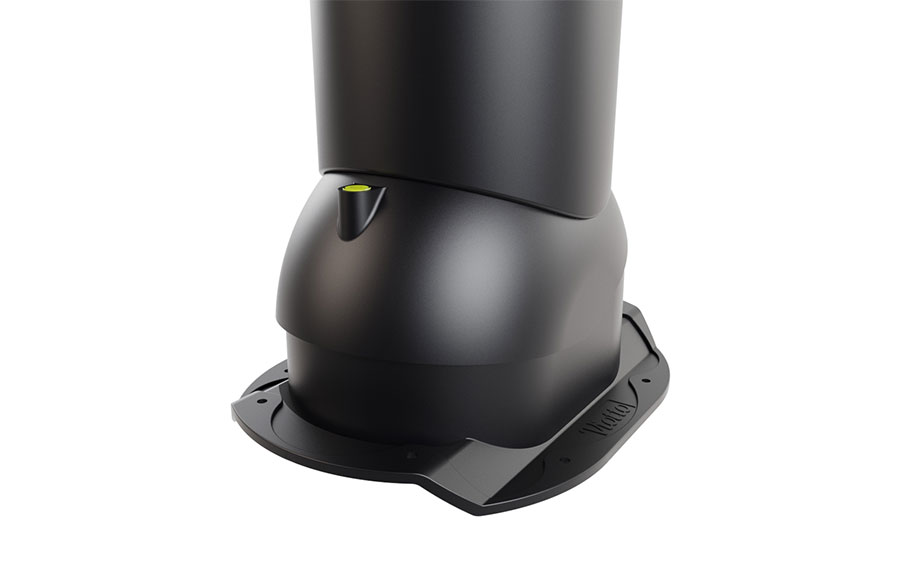 Труба вентиляционная Viotto для металлочерепицы Каскад d=150 мм утепленная, RAL 9005 черный