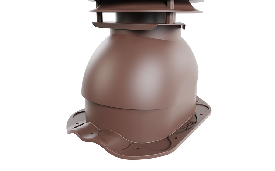 Выход вентиляции канализации Viotto для металлочерепицы Finnera d=110 мм утепленный, RAL 8017 коричневый