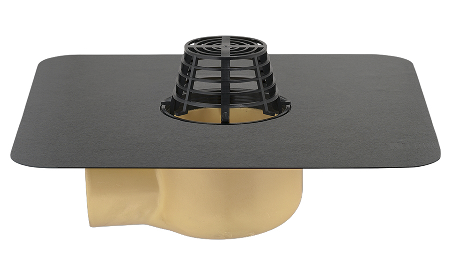 Воронка кровельная угловая Sita, SitaTrendy, DN 100, фартук Resitrix EPDM