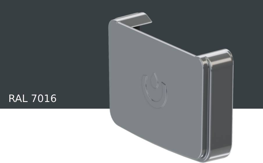 Заглушка желоба универсальная KROP PVC Квадрат для системы D 135/80*80 мм, RAL 7016