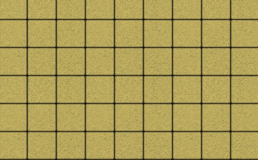 Плитка тротуарная Квадрат А.3.К.4 стандарт гладкий желтый, 100*100*40 мм 