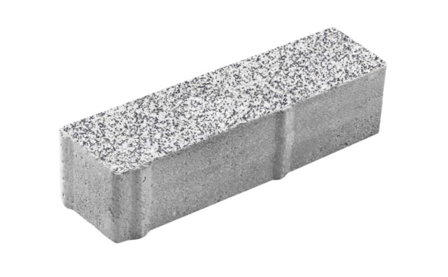 Плитка тротуарная Прямоугольник Б.8.П.8 стоунмикс белый с черным, 360*80*80 мм