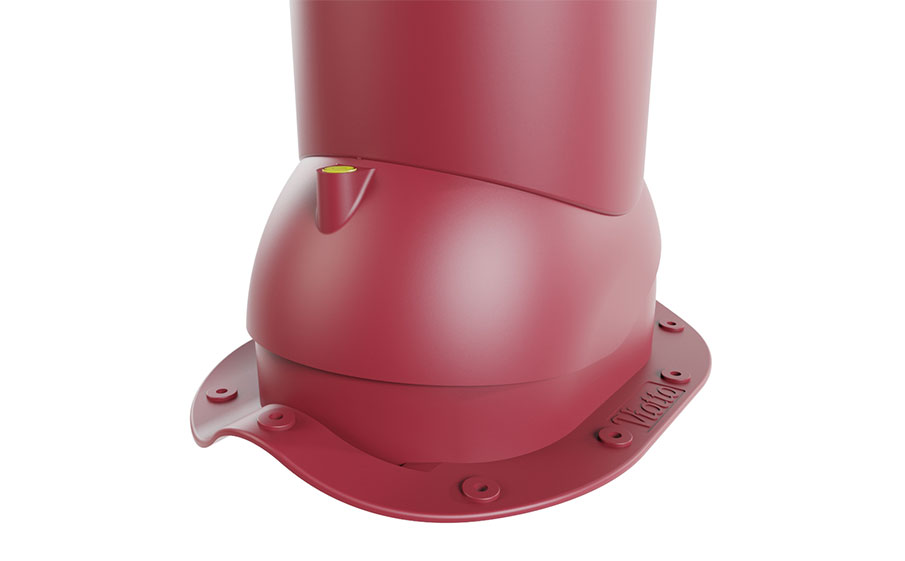 Роторная вентиляция Viotto для металлочерепицы Монтеррей d=150 мм неутепленная, RAL 3005 красный