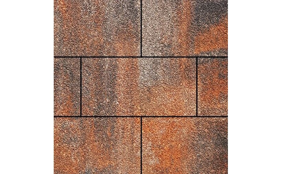 Плитка тротуарная SteinRus, Парк Плейс Б.3.П.8, Native, ColorMix Рей, 600*300*80 мм