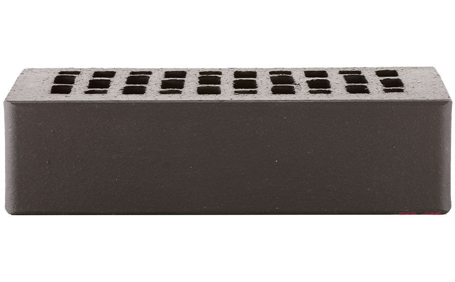 Кирпич облицовочный пустотелый ЛСР, графитовый, гладкий, 250*120*65 мм