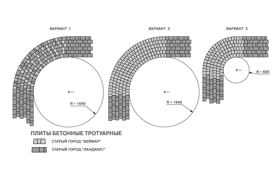 Плитка тротуарная BRAER Старый город Веймар Color Mix Прайд, толщина 60 мм