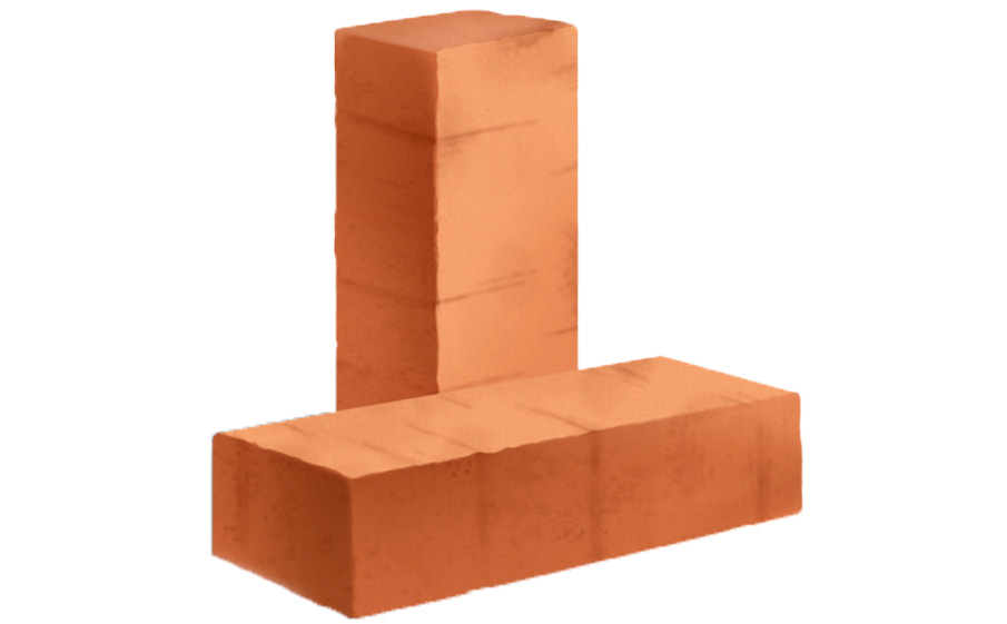 Кирпич полнотелый строительный ЛСР, красный, М150, 250*120*65 мм