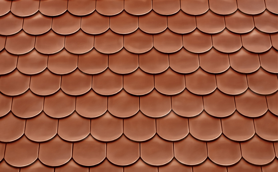 Керамическая рядовая черепица BRAAS Опал красная осень глазурь
