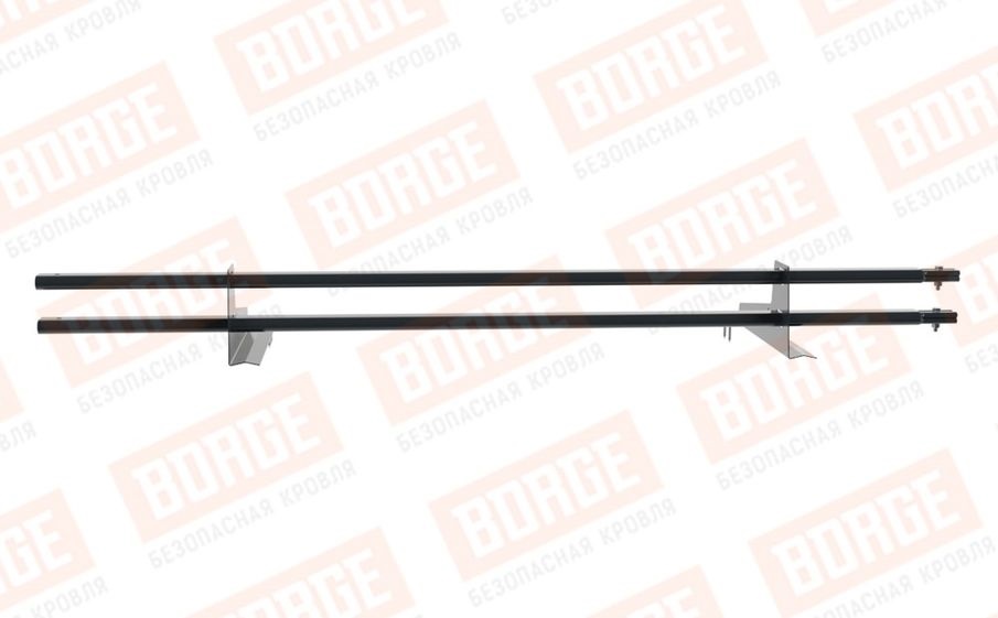 Снегозадержатель трубчатый Borge для черепичной кровли оцинкованный RAL 7016, 1,5 м