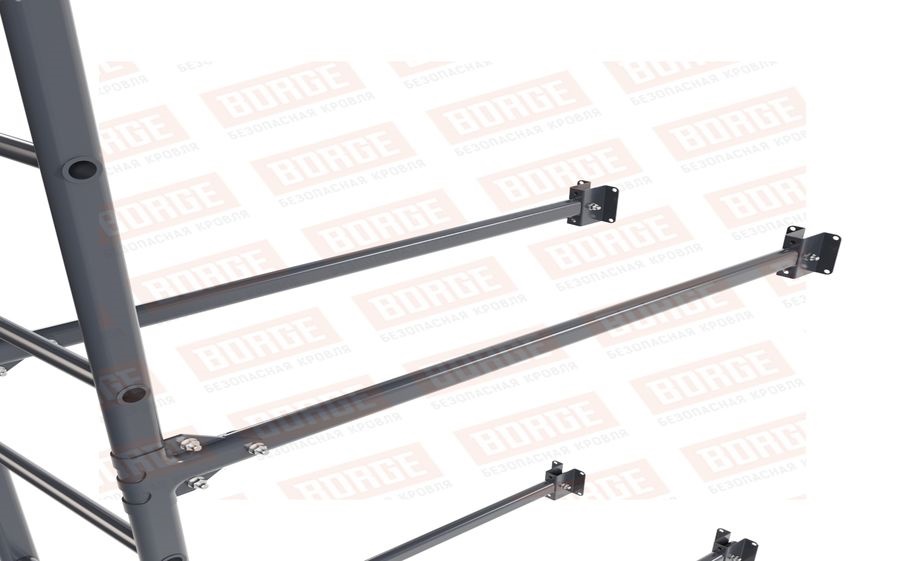 Лестница фасадная Borge (нижняя секция) оцинкованная RAL 7024, 1,8 м