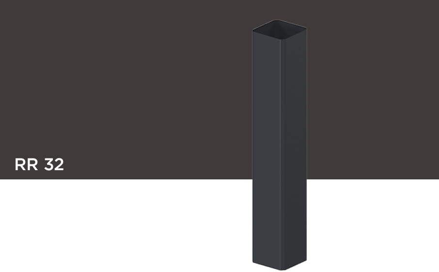 Водосточная труба Orima К9*9, RR 32 для системы D 110/85*85 мм, 1 м