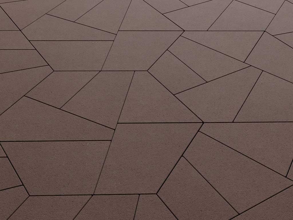 Плитка тротуарная Оригами Б.4.Фсм.8 стандарт гладкий коричневый, комплект 6 шт, толщина 80 мм