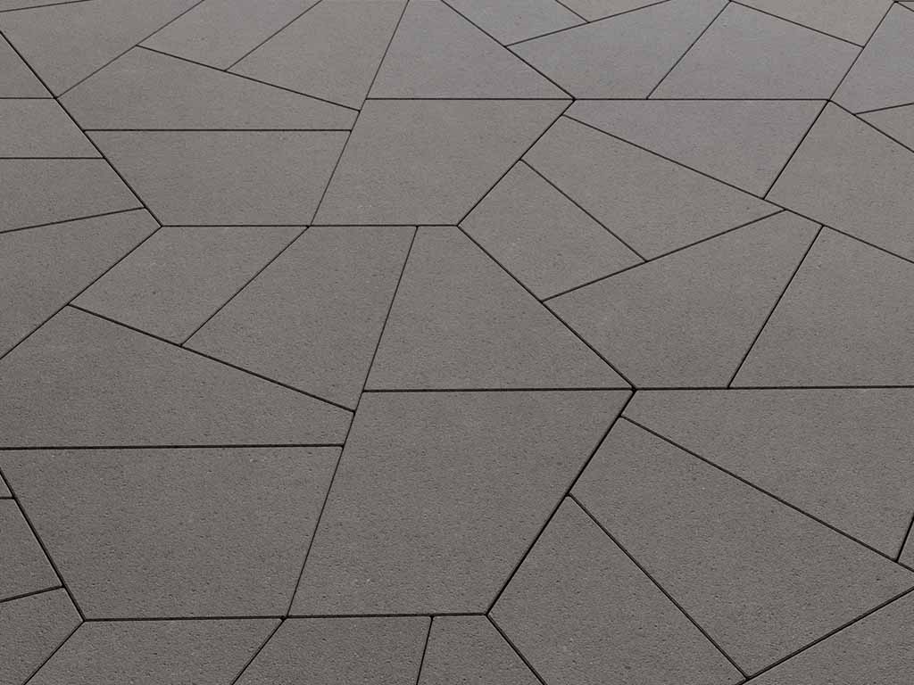 Плитка тротуарная Оригами Б.4.Фсм.8 стандарт гладкий черный, комплект 6 шт, толщина 80 мм